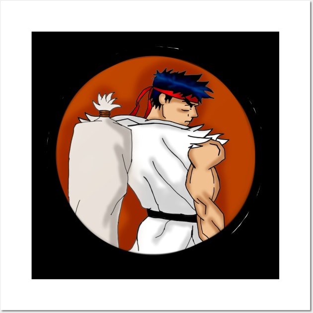 Diseño propio del personaje Ryu de Street Fighter Wall Art by Super-TS